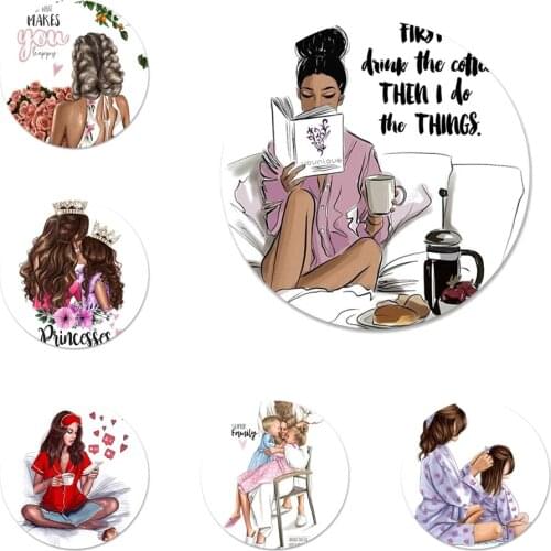 58mm Baby Mama Girl Badge Brooch Pin Accessories For Clothes Backpack Decoration gift