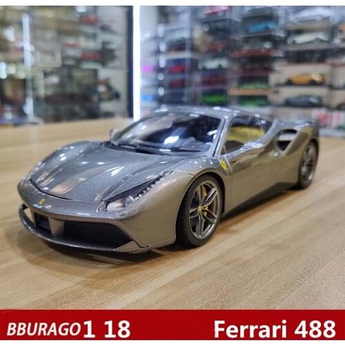 Bburago 1:18 Ferrari 488 GTB car alloy car model simulation car decoration collection gift toy Die casting model boy toy