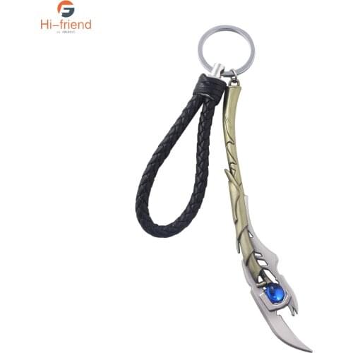 Movie The Endgame Evil Loki Scepter Keychain Weapon Model Leather Cord Series Key Ring For Fans Gift Jewelry