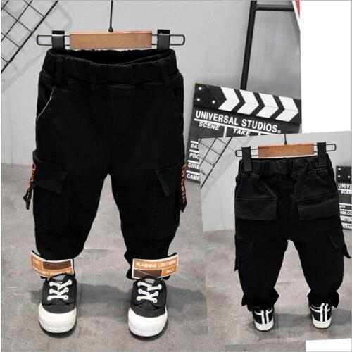 New Fashion Kids Boys Pants Trousers Casual Cotton Elastic Waist Pencil Pants For Boys Children Clothing 2-6years