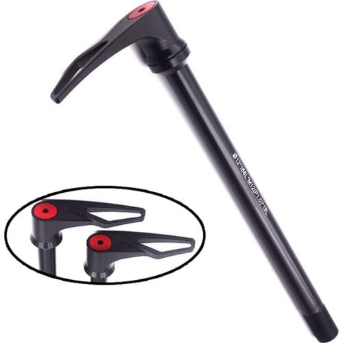 Black Thru Axle Metal Component 142x12MM Road Mountain Bike Thread P1.0