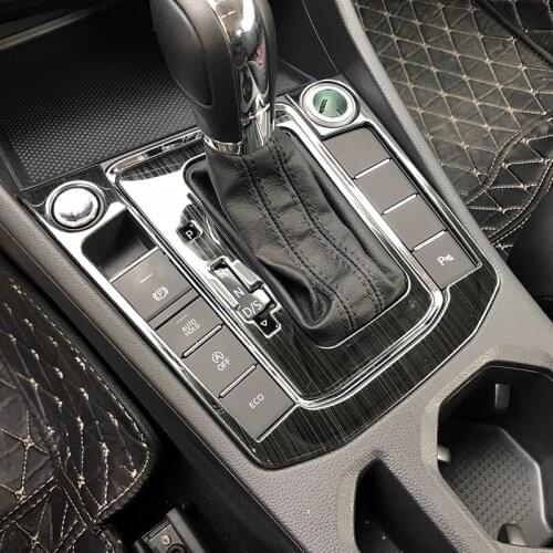 Black item for BORA PLUS 2019-2020 Gear shift panel Water cup holder Decorative frame Stainless steel