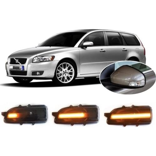 For Volvo V50 MW 2007 2008 2009 2010 2011 2012 Dynamic LED Blinker Indicator Mirror Turn Light Signal Repeater