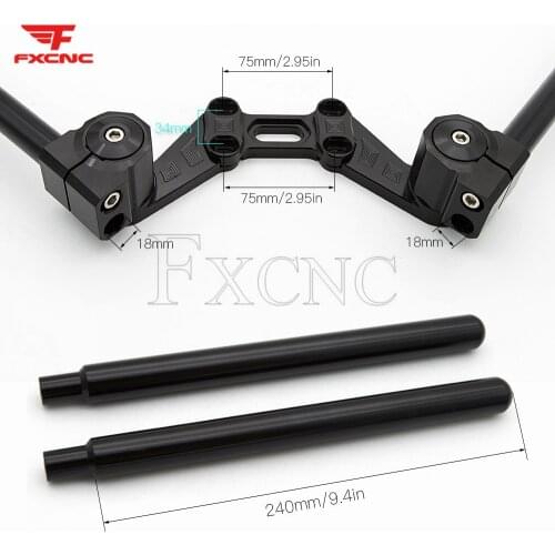 For Yamaha Honda Suzuki kawasaki YZF CBR ZX GSXR Universal 22mm Motorcycle HandleBar Clip On Fork Top Tree Triple Clamp Set