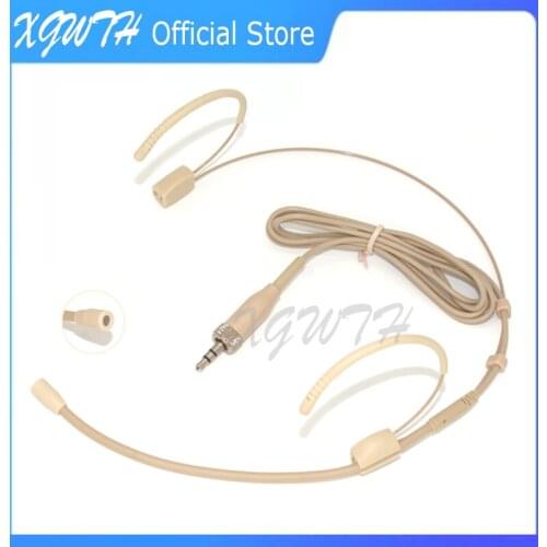 Electret Condenser Headset Microphone Head Wearing Headworn Mic for Sennheiser Wireless Bodypack System 3.5mm Jack TRS Locking