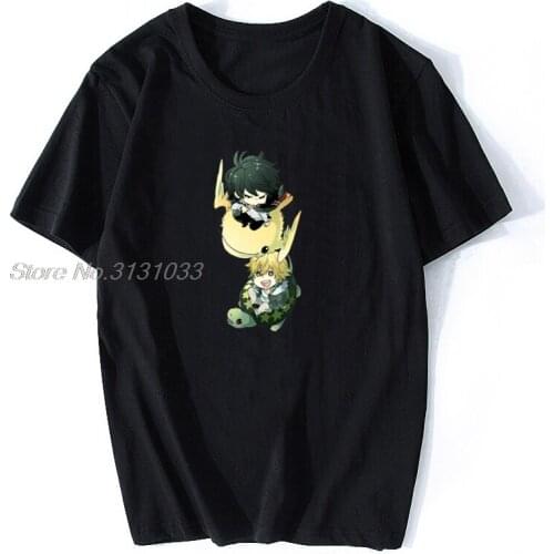 Hitman Reborn T Shirt Red T-shirt Dino And Hibari Men Fashion Cotton Tshirt Anime Tees Harajuku Streetwear