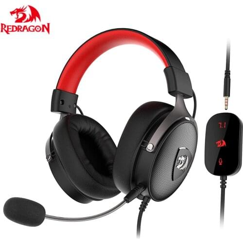 Redragon H520 gaming Headphone Microphone Noise cancelling 7.1 USB 3.5MM Surround Computer headset Earphones EQ Controller For P