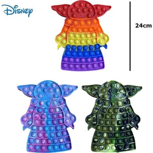 24CM Baby Yoda Figet Toys Mandalorian Push Bubble Sensory Squishy Reliever Adult Child Funny Antistress Fidget Anti Stress