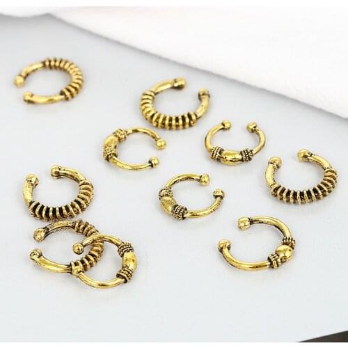 Metal/Gold/Silver Opening Hair Ring Braid Dreadlock Bead Cuff Clip Braid Braiding Tool African Women Hair Braids Accessories