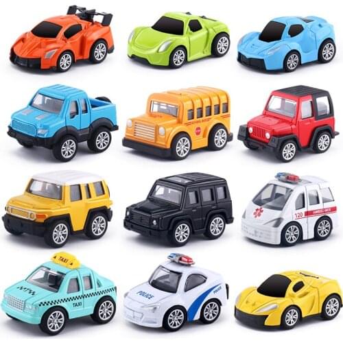 Mini cute alloy simulation pull back off-road car set mini toy children classic car model hot toys