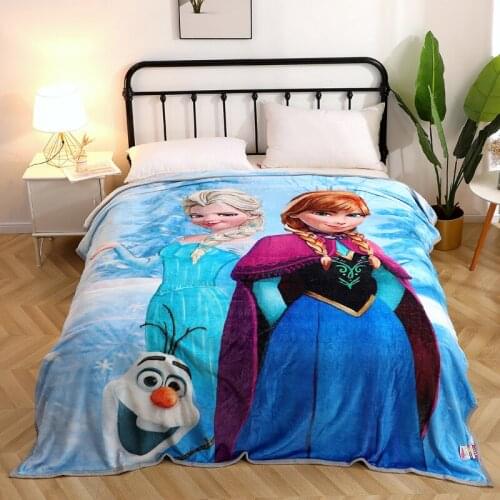 Disney Frozen Elsa Anna Sisters Soft Thick Blanket Thrown On The Sofa Bed Boy And Girl Christmas Gifts 200x230cm Size