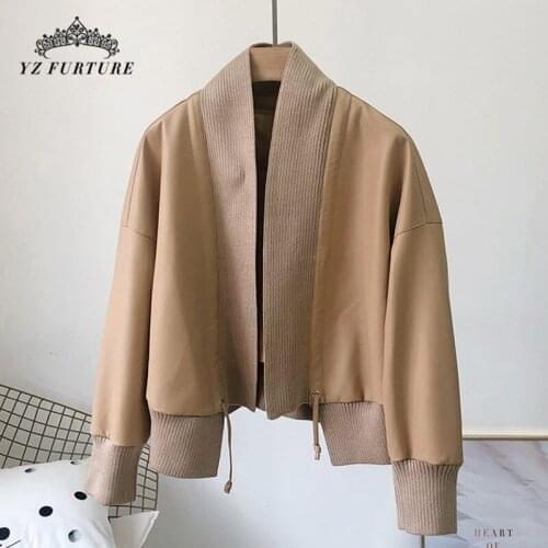 Genuine Leather Jacket Women Real Sheepshin Leather Coat Spring New Fashion Real Leather Jacket