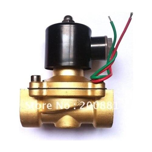 1-1/4" normally closed 2W350-32 Train Water Air Pipeline with AC220V brass Solenoid Valve
