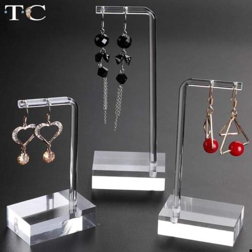 Jewelry Display Earring Organizer Earring Holder Jewellery Stands Clear Acrylic Hanging Earring Display Stand