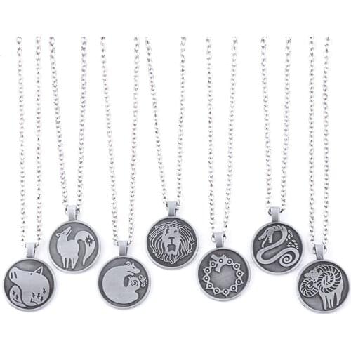New The Seven Deadly Sins Meliodas Dragon Necklaces Nanatsu No Taizai Tattoo Pattern Pendant Necklace for Men Choker Party Gift