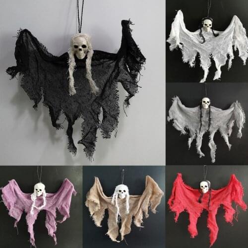 Hanging Ghost Weather Proof Decorative Props Fabric Hanging Skeleton Skull Pendant Halloween Decorations Little Hanging Ghost