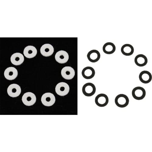 Practical 20PCS Trumpet Felt Washers Black White Brass Instrument Parts for Trumpeter