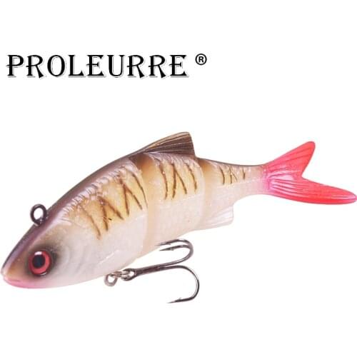 1Pcs Fishing Wobblers Fishing Lures soft Silicone Multi Jointed Sections 12cm 31g Artificial Rubber Bait Trolling Pike Bass Carp