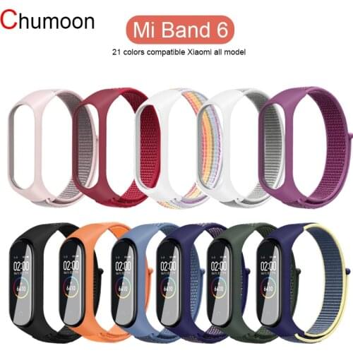 Bracelet for mi band 6 5 4 3 Strap Nylon Sport loop watch pulsera correa for xiaomi Miband 3 MIband4 Miband 5 Miband6Bracelet