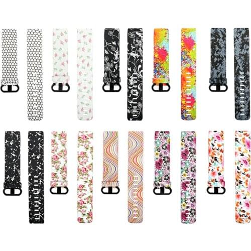 For Fitbit Charge 3 Smart Watch Band Strap Flower Print Pattern Silicone Strap Men Women Sport Band Adjustable Watch Bracelet