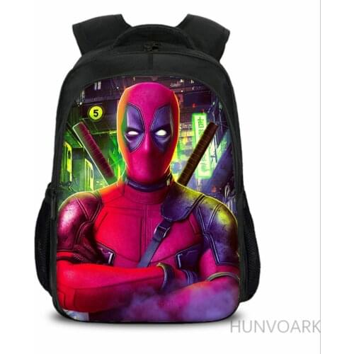 16 Inch Deadpool 3D Printing Children School Bags Orthopedic Backpack Kids School Boys Girls Mochila Infantil Catoon Bags
