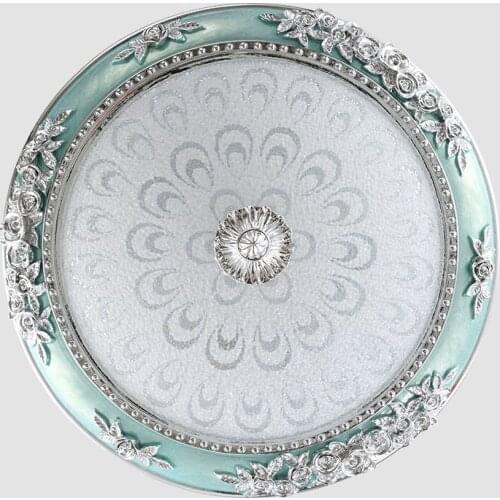 Mediterranean European bedroom lamp garden glass ceiling light