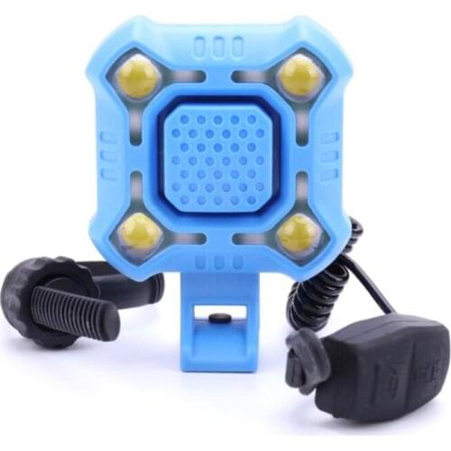 140 DB Bike Bell 4 Lamp Cycling Light 1200mAh Electric Horn Waterproof USB Charging Bicycle Loud Alarm Security Bell