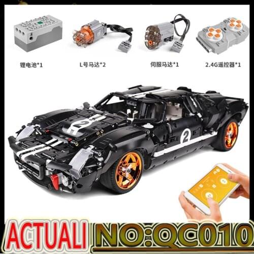 High-tech Series The MOC-33807 GT40 MK I 1967 Car with Remote Control Power Function Building Blocks Bricks Kids Toy Gift QC010