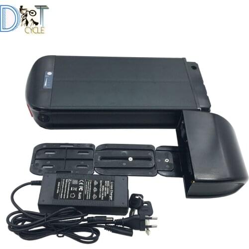 Dolphin rear rack ebike battery 36V 10Ah 17.5Ah 48V 10Ah 14Ah for luggage electric bike with charger