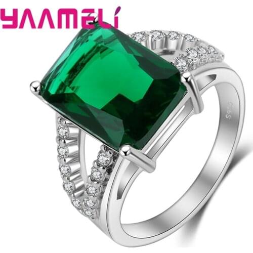 Colorful Crystal Stone Ring Jewelry For Women Engagement Ring For Anniversary Wedding Party S925 Silver Top Quality