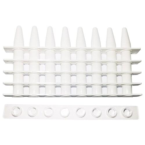 0.1ml Sterilized White PCR 8 Strip Tube PCR Plastic Tube Strips for Lab Use