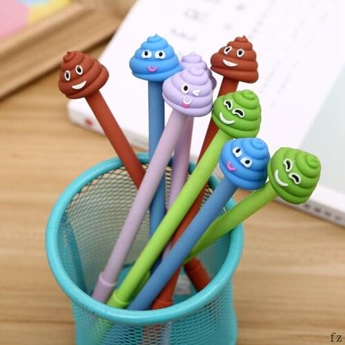 100 Pcs Gel Pen Black Sign Pens Learn Dung Bucket Neutral Pen Office Supplies