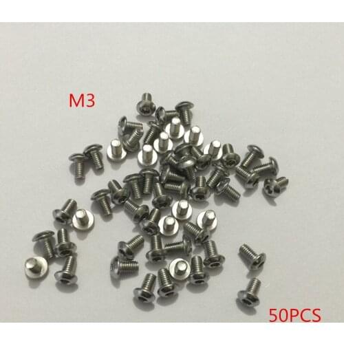 50pcs/Lot Metric Thread M3*4/5/6/8/10/12/16/18/20/22/25/30/35-50mm 304 Stainless Steel Button Head Hex Socket Cap Screws Bolts