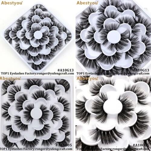 Abestyou Lash Vendors 10pairs Mink Lashes Crisscross 3d Mink Lash Maquillaje Coreano Thick Lashes las pestañas falsas