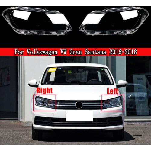 Car Headlight Cover Lens Glass Shell Front Headlamp Transparent Lampshade Auto Light For Volkswagen VW Gran Santana 2016-2018