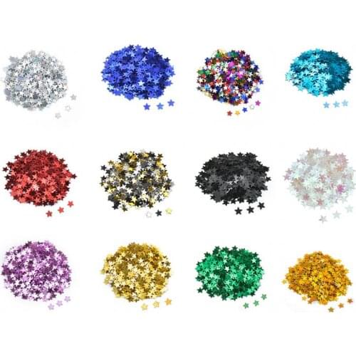 10mm Five-pointed Star Sequins For Crafts Glitter Garments Hair Accessories Fill Diy Manual Paillettes Scrapbooking Accessories