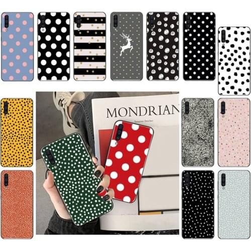 Black White Red polk Dots Dot Phone Case For Samsung A41 A31 A50 A32 A11 A12 A02 A52 A21 M31 A72 A51 A70 A71 A21S