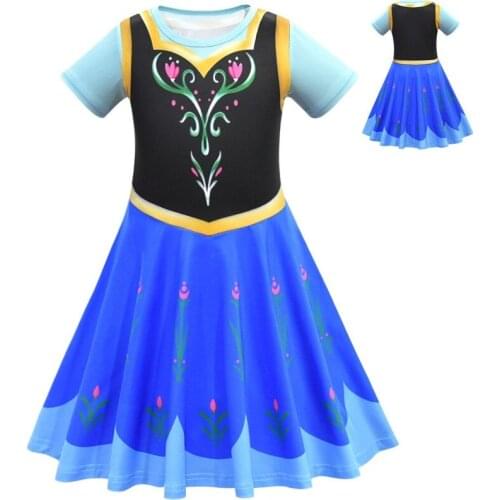 Kids Dresses for 2020 Girls Short-Sleeve Cosplay Dress Queen Clothes Princess Christmas Clothing Vestidos