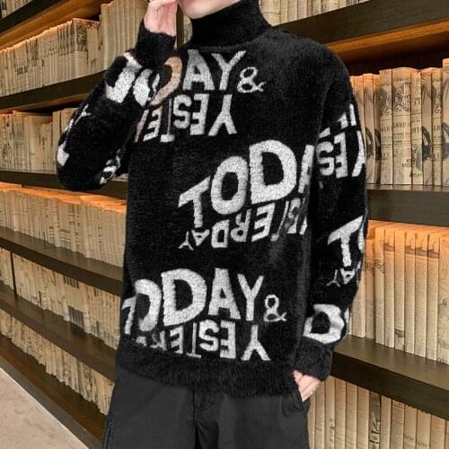 New Winter Mens Christmas Jumper Turtleneck Cashmere Sweater Men Top Quality Male Pullover Sweaters Thick Warm Pull Homme 2021