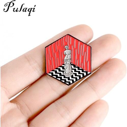 Lynch Style Enamel Pin Custom TV Series Twin Peaks Brooches for Shirt Lapel Bag Punk Venus Badge TV Jewelry Gift for Fan Friends