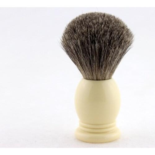 FS-#MI20-IV22, Mixed badger Shaving Brush with Faux Ivory Handle, Knot size 20mm+FREE STAND+FREE SHIPPING