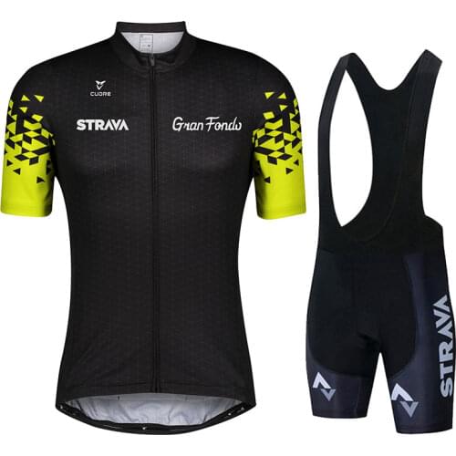 Cycling Jersey 2021 Pro Team STRAVA Summer Cycling Jersey Set Breathable Racing Sport Mtb Bicycle Jerseys Mens Cycling Clothing