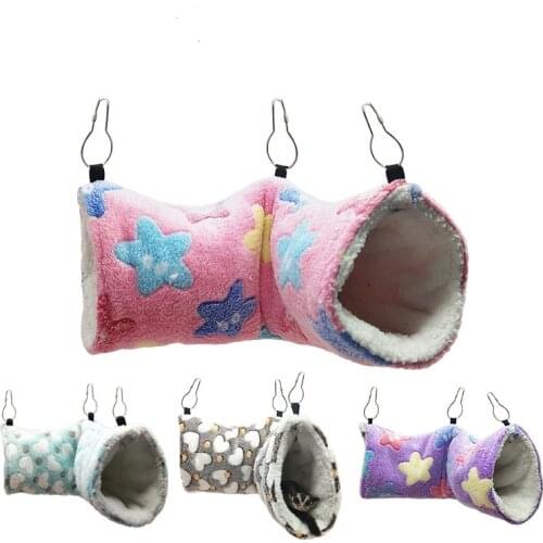 Hamster Rodent Cage House Rat Hammock Hedgehog Guinea Pig Bed Tunnel Tube Toy For Chinchilla Ferret Mouse Small Pets Accessories