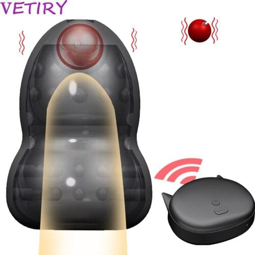 Glans Vibrators Male Masturbation Adult Sex Toy For Men Glans Trainer Male Delay Lasting Trainer Vibrators For Men Penis Massage