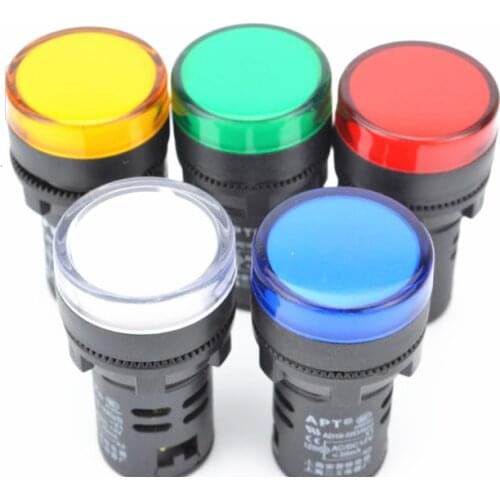 220V Power indicator solid color AD16-22DS signal light opening 22mm 2019