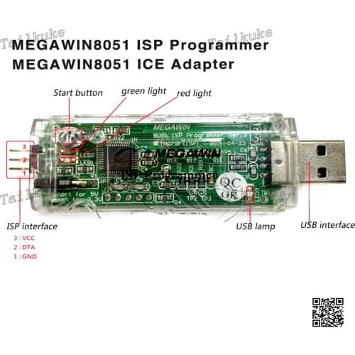 Burner Programming Tool 8051 ISP Programmer ICE Adapter