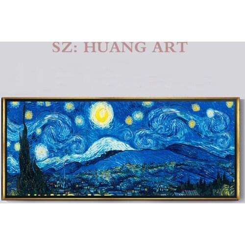 Professional Artist Handmade High Quality Reproduction Vincent Van Gogh Oil Painting The Starry Night Oil Painting On Canvas