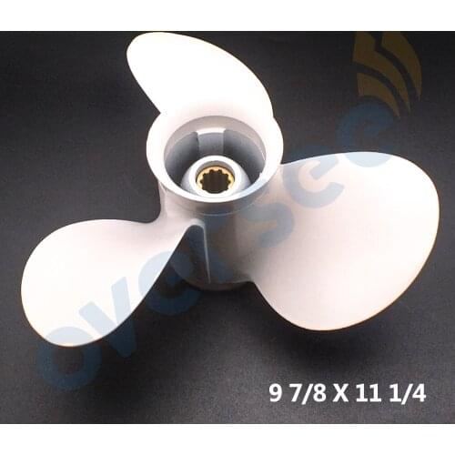 664-45947-01-EL Aluminum Boat Outboard Propeller For Yamaha Outboard Engine 20-30HP 9 7/8x11 1/4