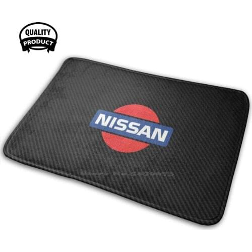 Nissan Logo Carbon Background Soft House Family Anti-Slip Mat Rug Carpet Mitsubishi Rally Ralliart Sb Lancer Evo Evolution