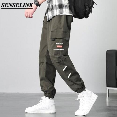 2021 Men Casual Cargo Classic Outdoor Elastic Multi-Pocket Cargo Pants Army Green Fashion Loose Breathable Men Cargo Pants